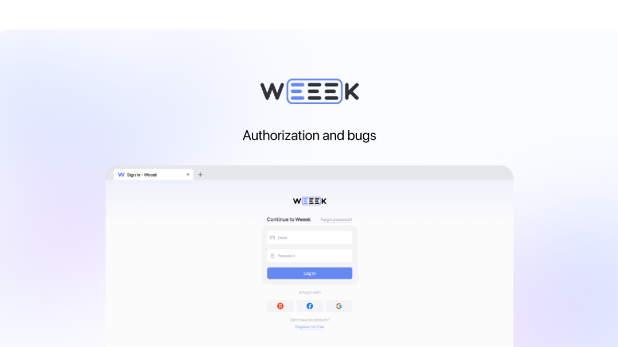 Weeek Week #55: Authorization and bugs