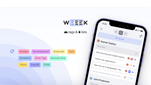 WEEEK Week #46: Tags on Android, lists on iOS and much more