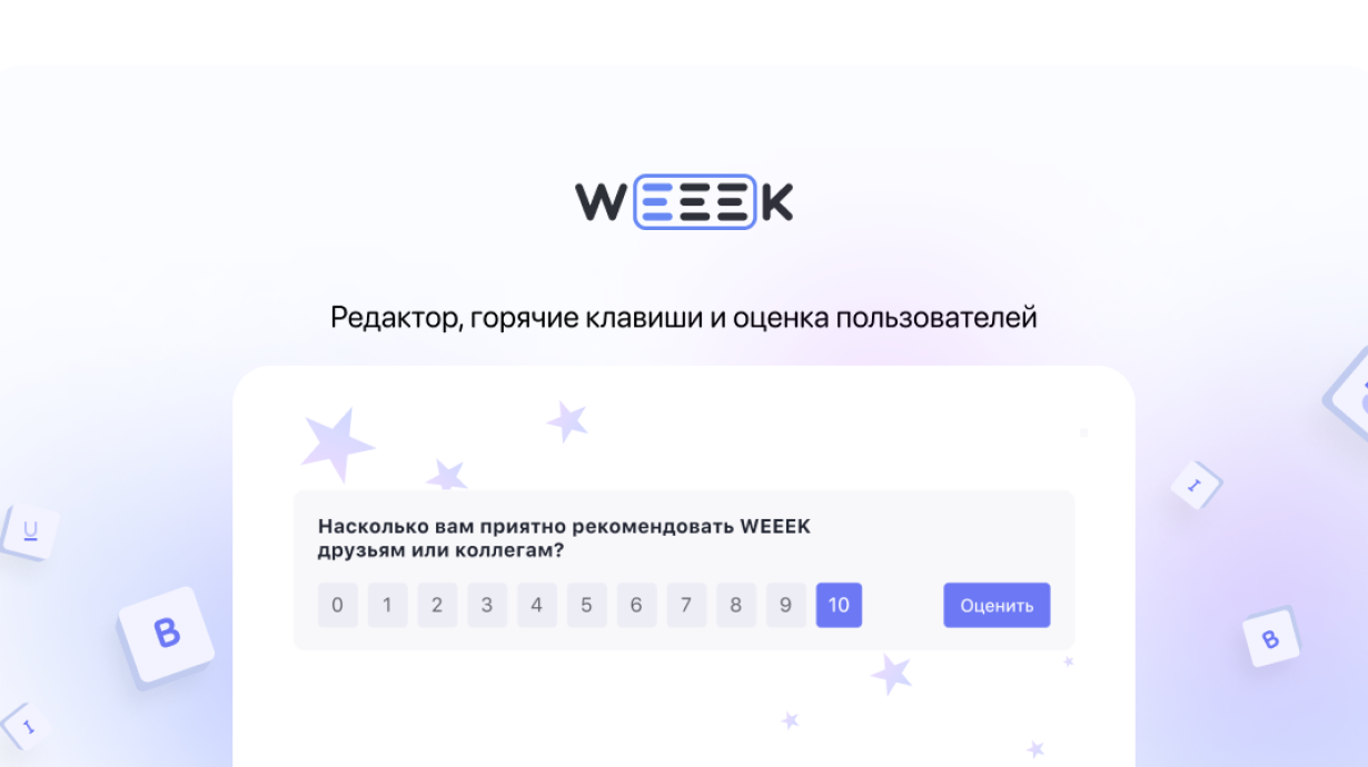 Weeek Week #63: редактор, горячие клавиши и оценка пользователей