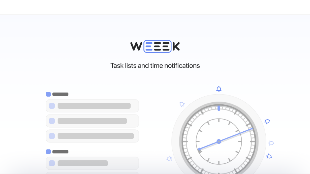 WEEEK Week #37: Task lists and notifications by time