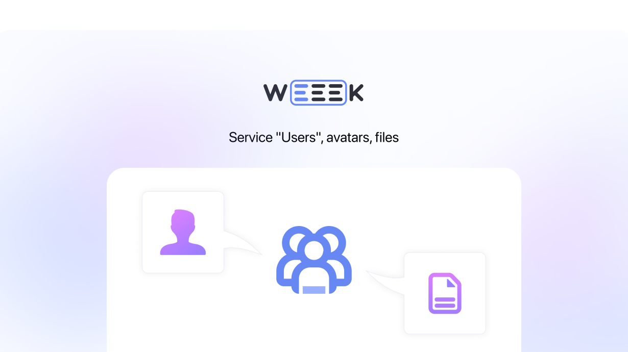 Weeek Week #61: "Users" service, avatars, files