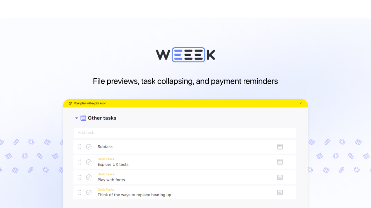 Weeek Week #53: File previews, task collapsing, and payment reminders