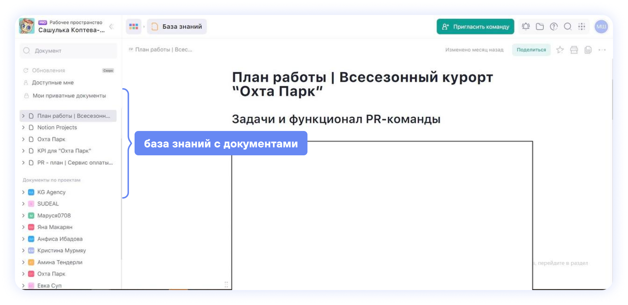 База знаний — хранилище полезных материалов и документов