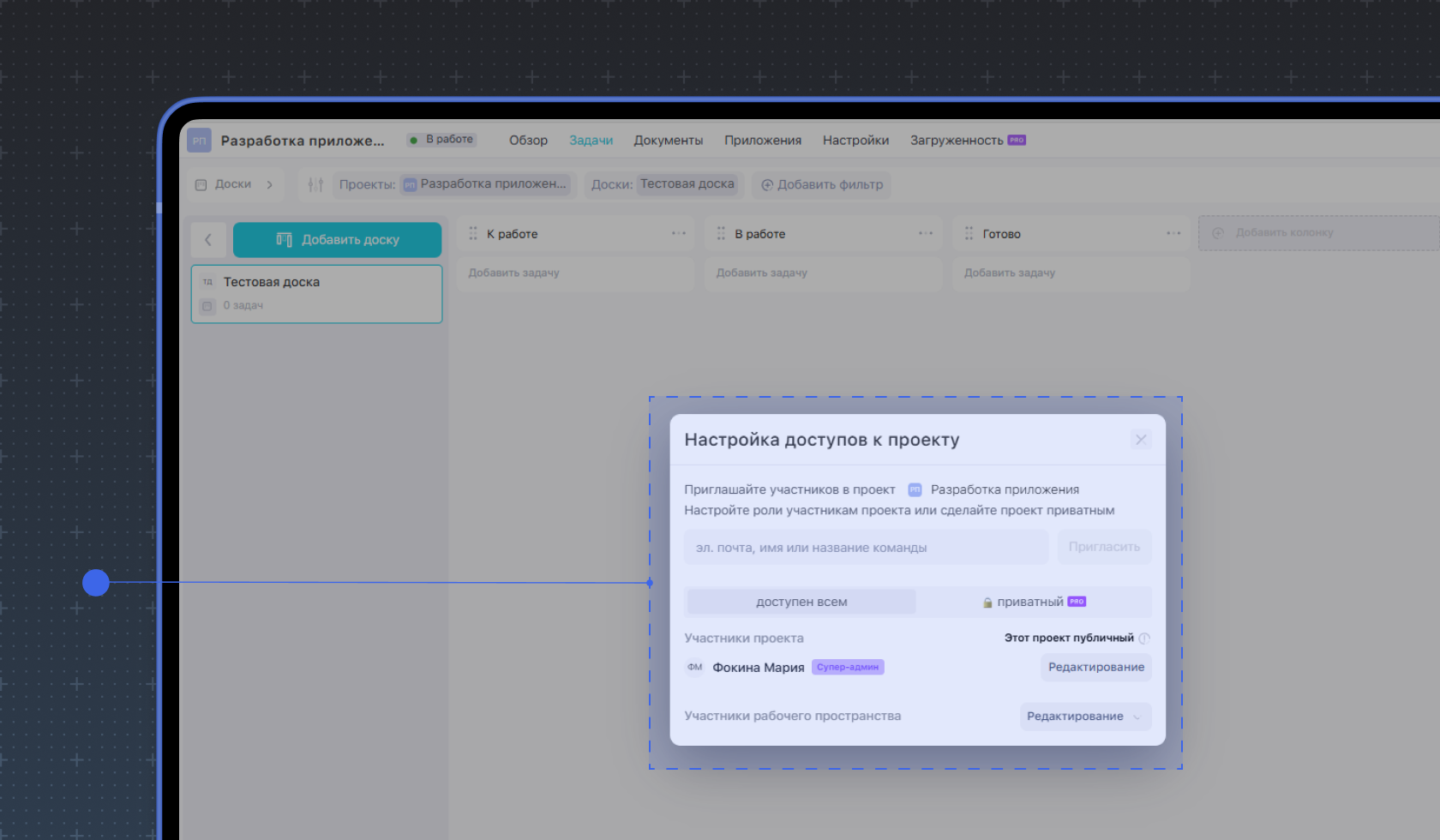 Доступы к проекту