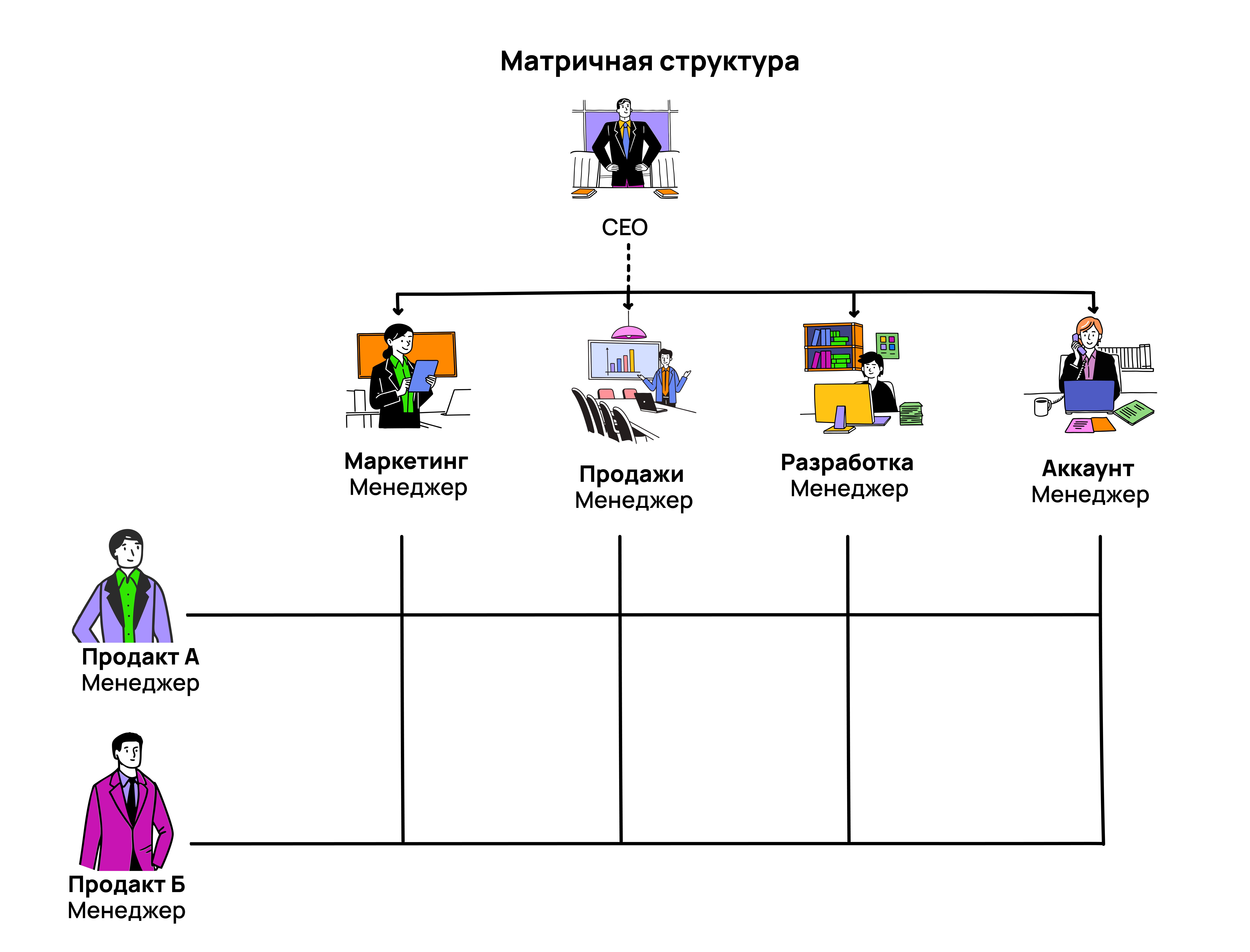 Что такое матричная структура компании