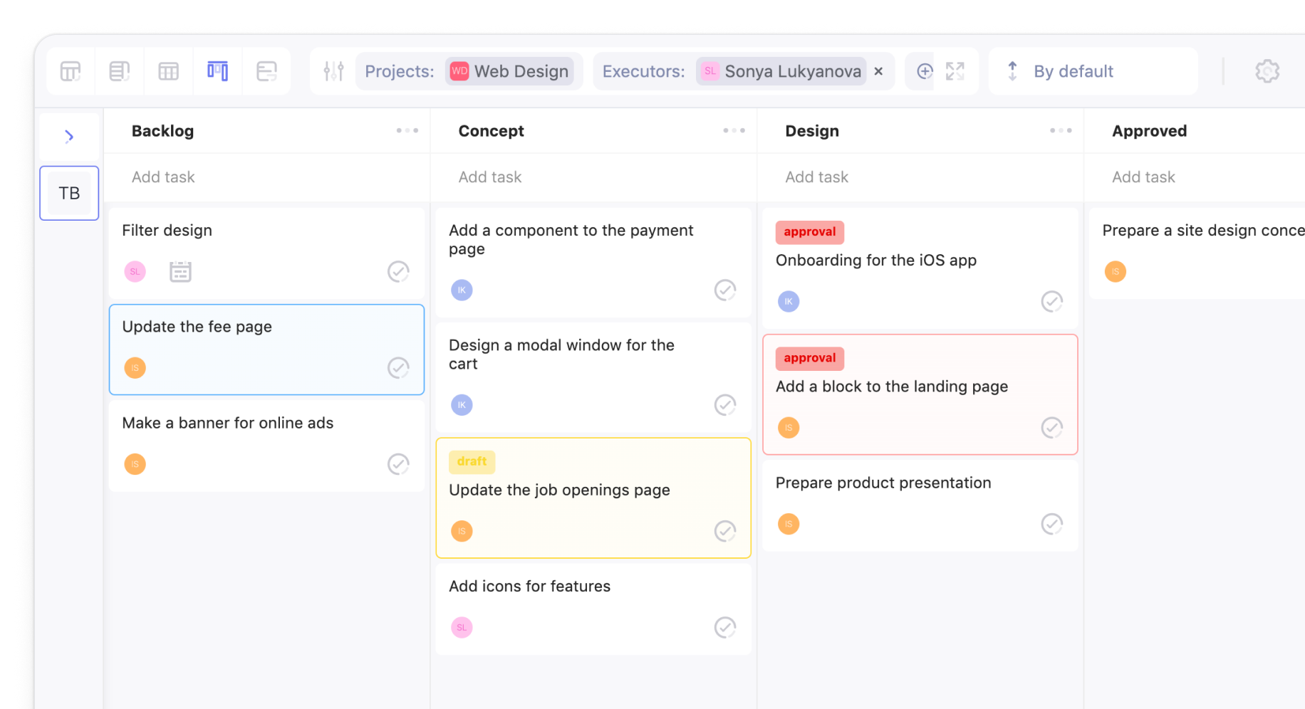 scrum board in weeek