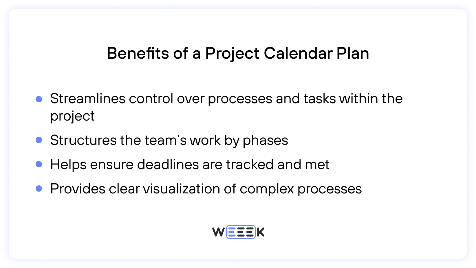 project calendar plan benefits