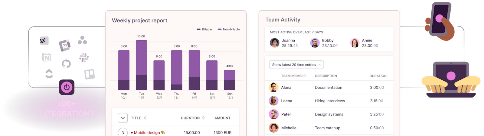 ПО для учёта рабочего времени