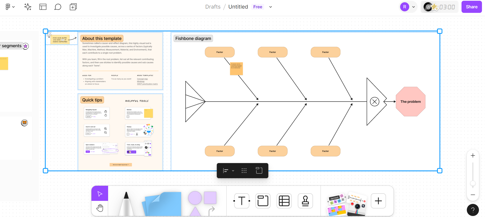 Fishbone diagram in Figma