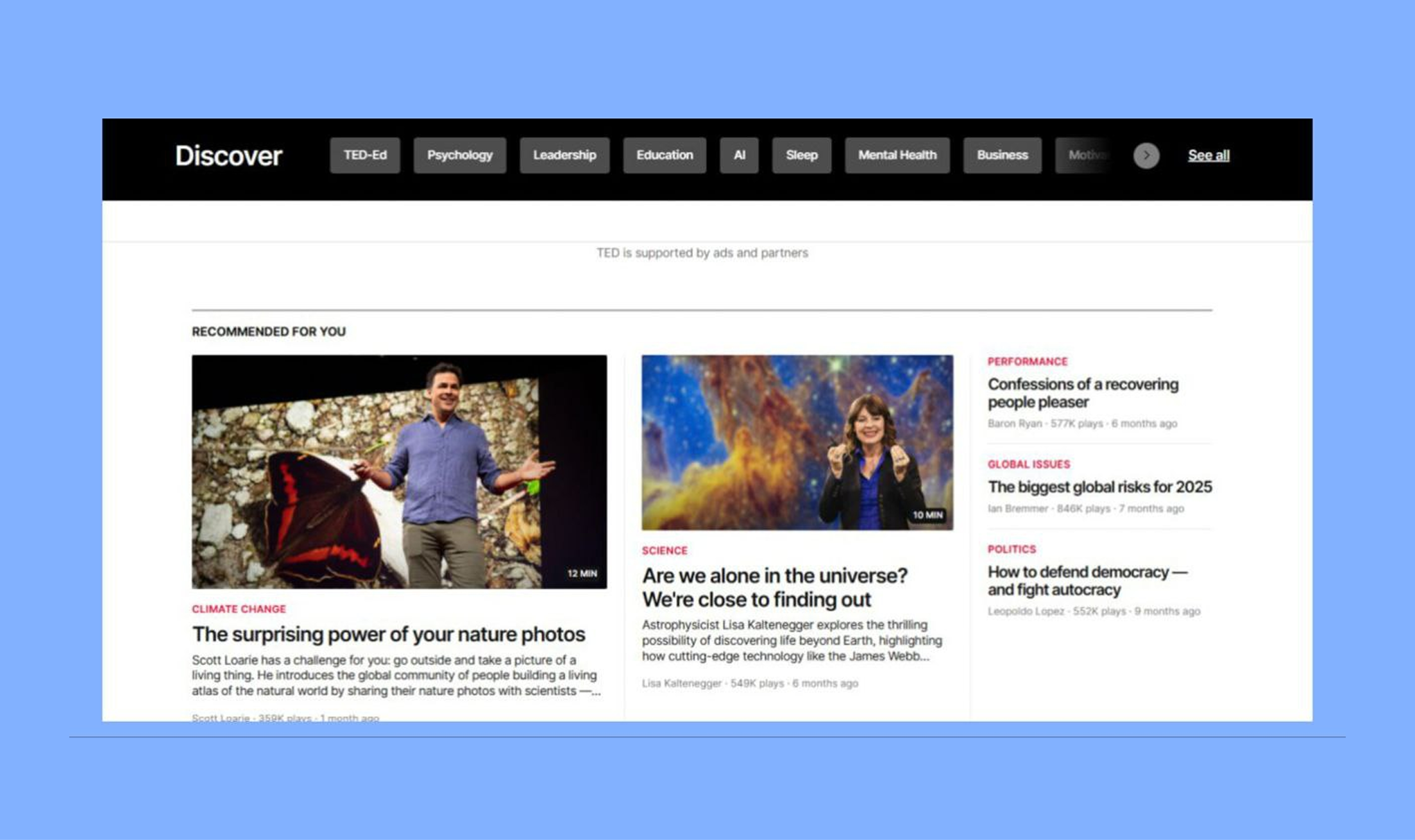 TED для учёбы