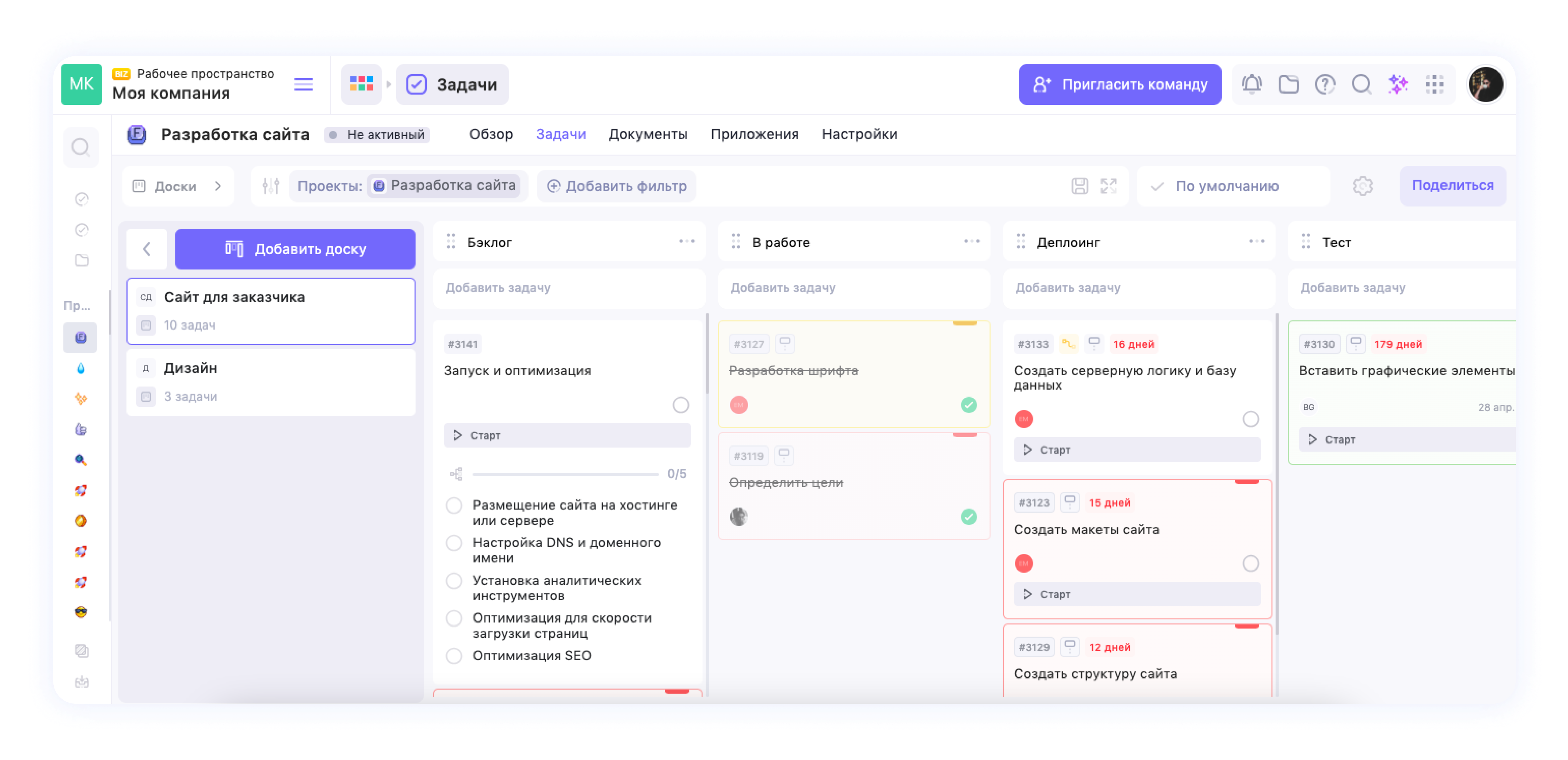 Канбан-доски WEEEK отражают рабочие процессы