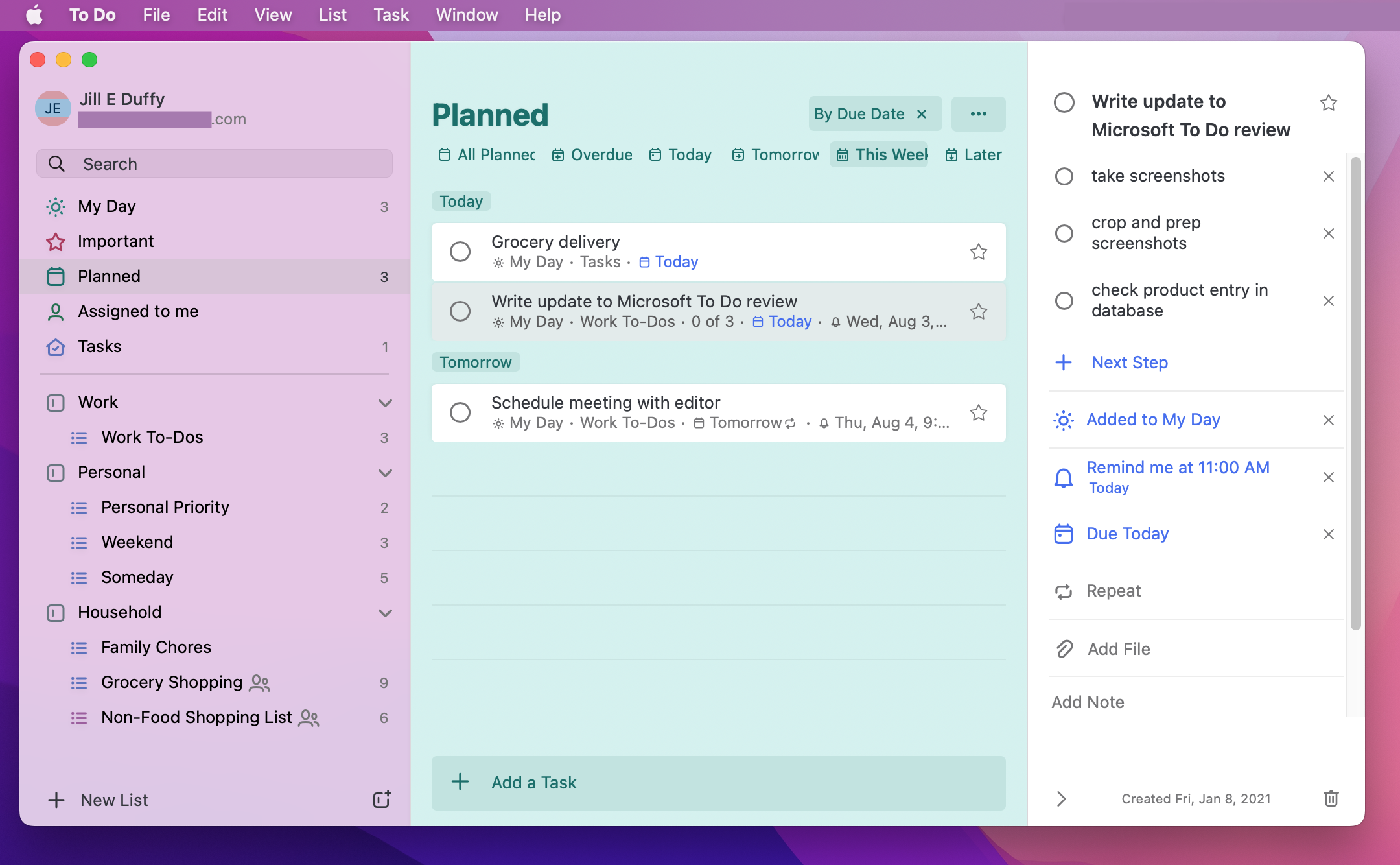 Microsoft To Do interface
