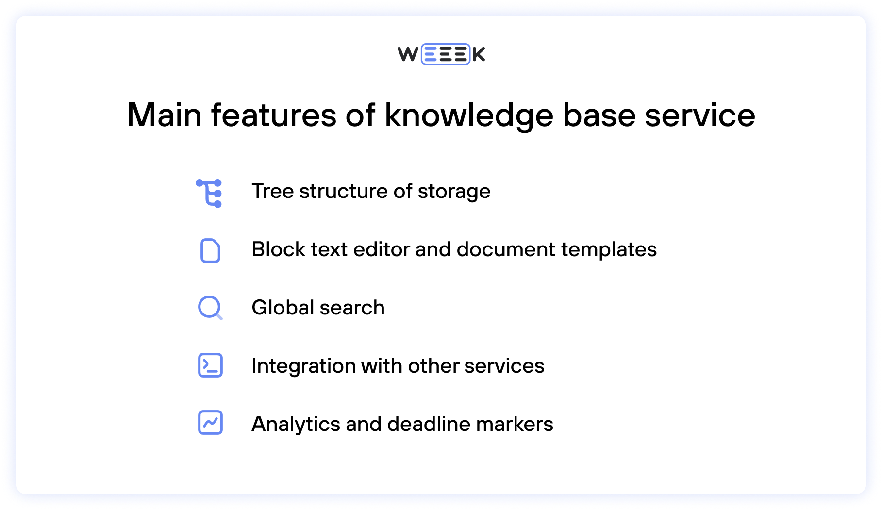 main features of knowledge base