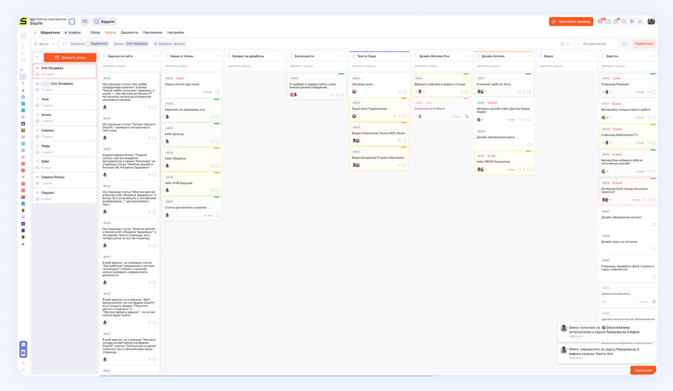 Как держать задачи в форме. Кейс отдела маркетинга Stayfitt