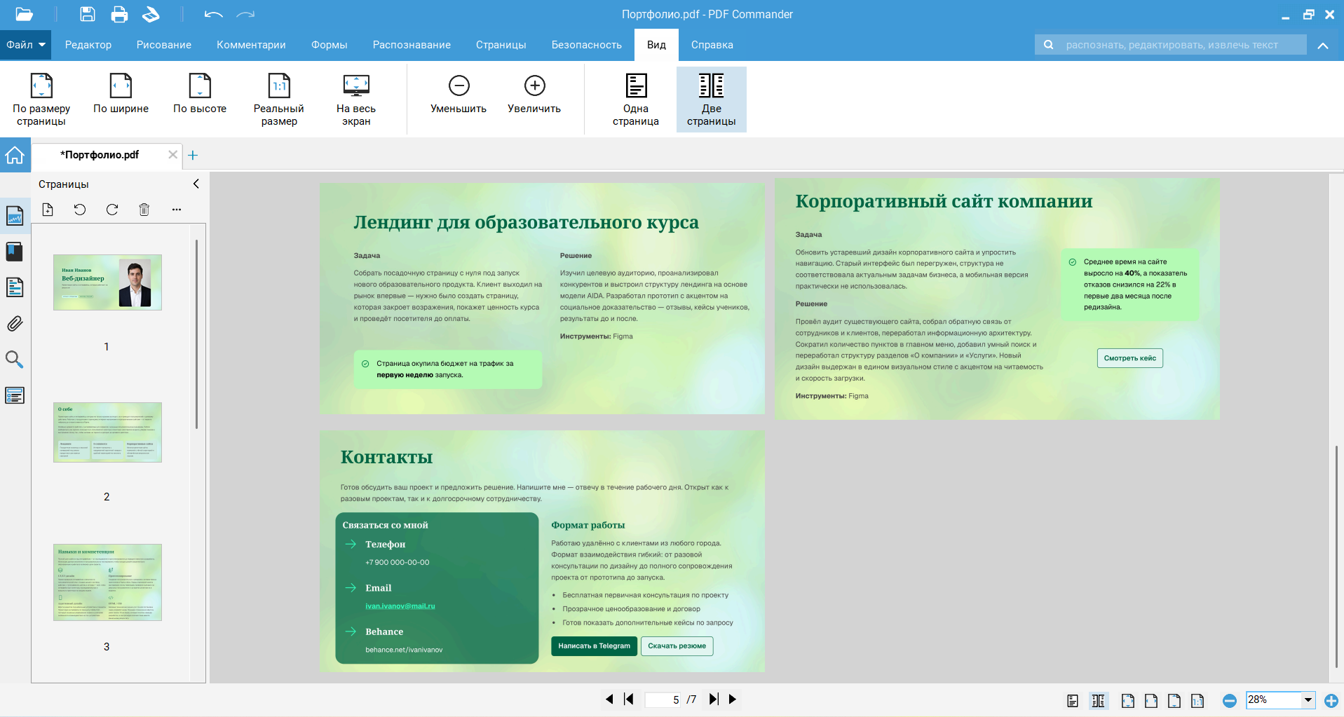 Общий стиль оформления, фон, шрифт Слайды портфолио