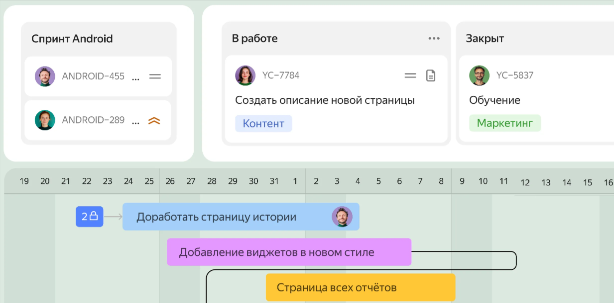 Интерфейс Яндекс Трекер