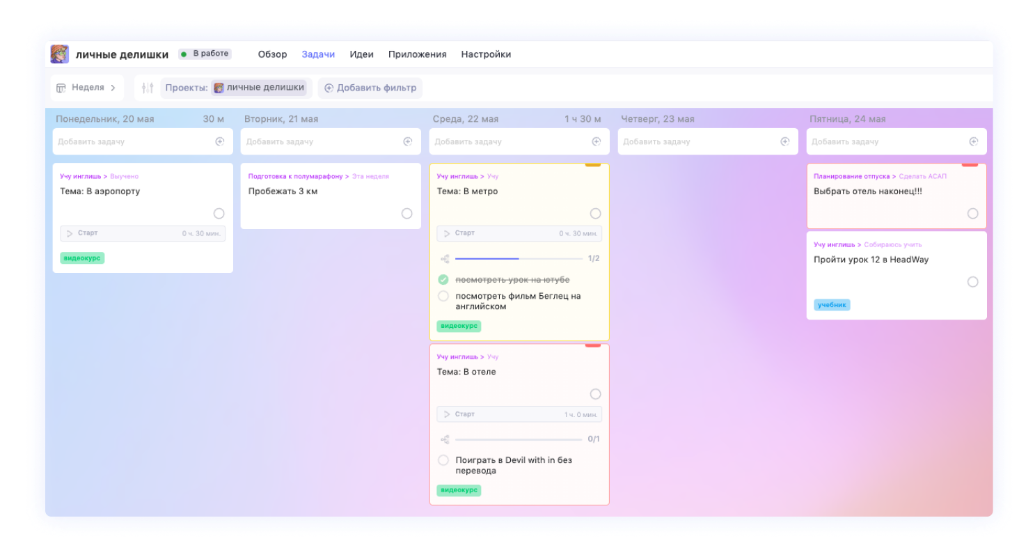 Личное планирование
